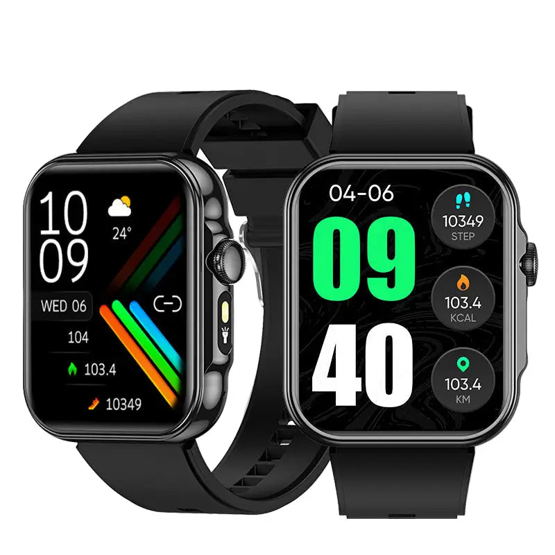 LIGE Outdoor Smart Watch – Large HD Screen AI Voice Assistant - Black - TWS