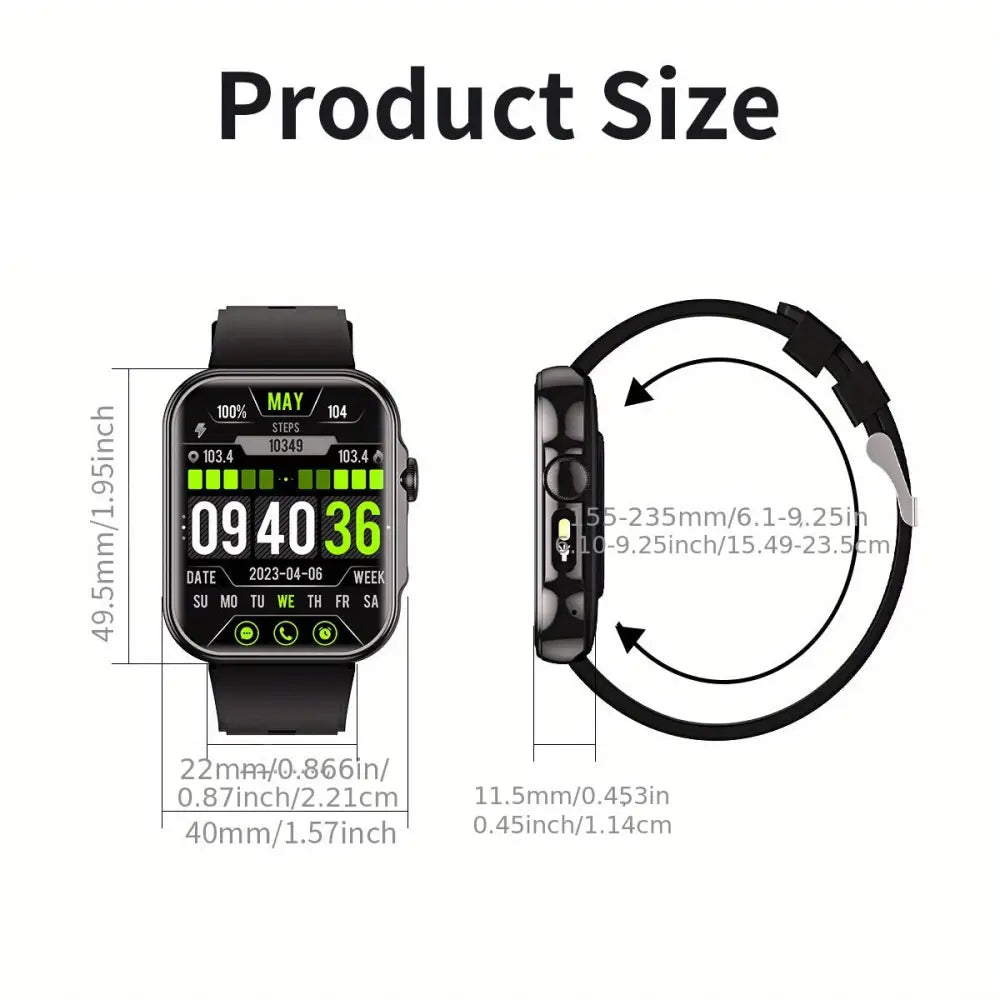 LIGE Outdoor Smart Watch – Large HD Screen AI Voice Assistant - TWS