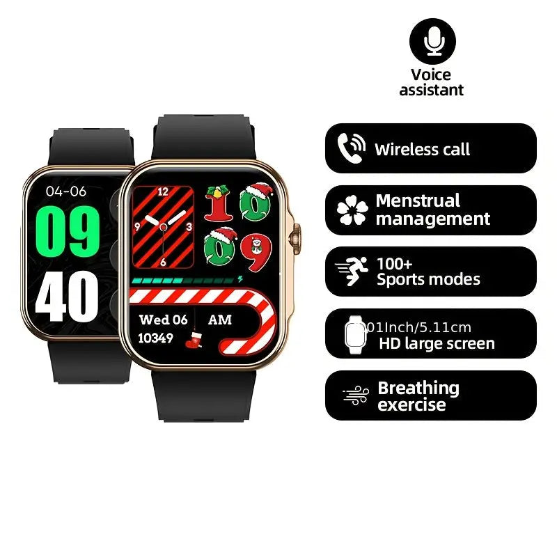 LIGE Outdoor Smart Watch – Large HD Screen AI Voice Assistant - TWS