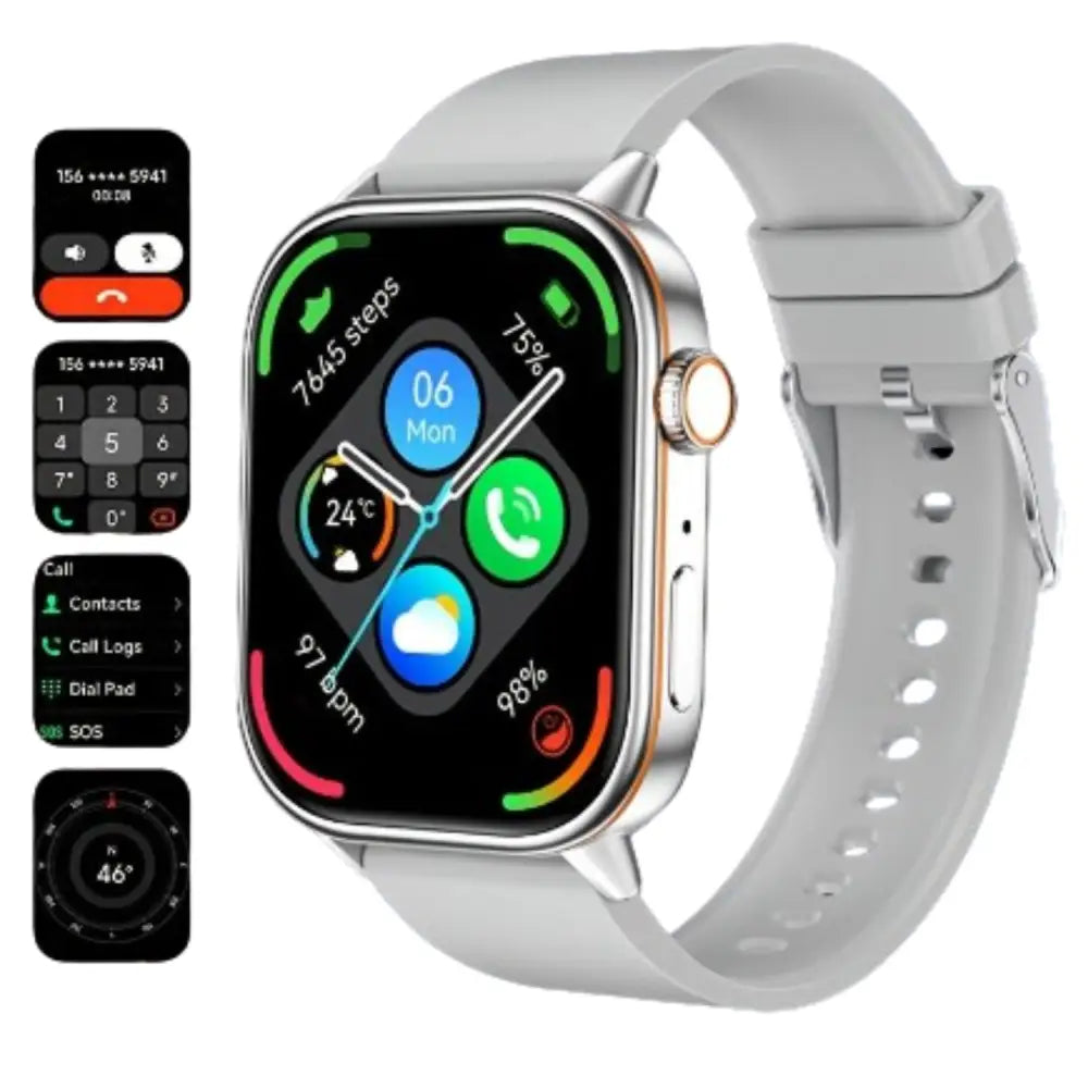 LIGE Outdoor Smartwatch – Large Screen with Compass & Music (10 different styles available) - Grey - TWS
