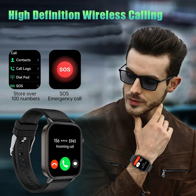 LIGE Outdoor Smartwatch – Large Screen with Compass & Music (10 different styles available) - TWS