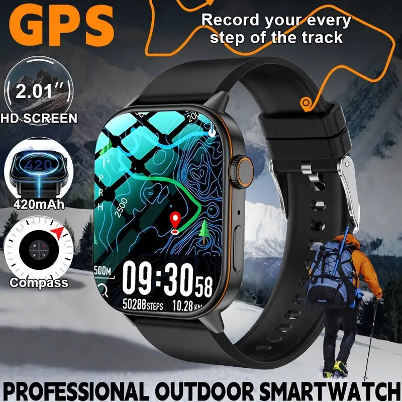 LIGE Outdoor Smartwatch – Large Screen with Compass & Music (10 different styles available) - TWS