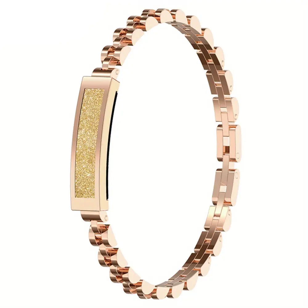 LIGE Smart Bracelet – Multifunctional Watch with Step Counter Alarm & Remote Camera Control - Rose Golden - TWS