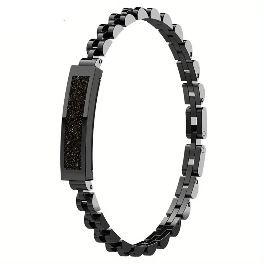 LIGE Smart Bracelet – Multifunctional Watch with Step Counter Alarm & Remote Camera Control - All Black - TWS