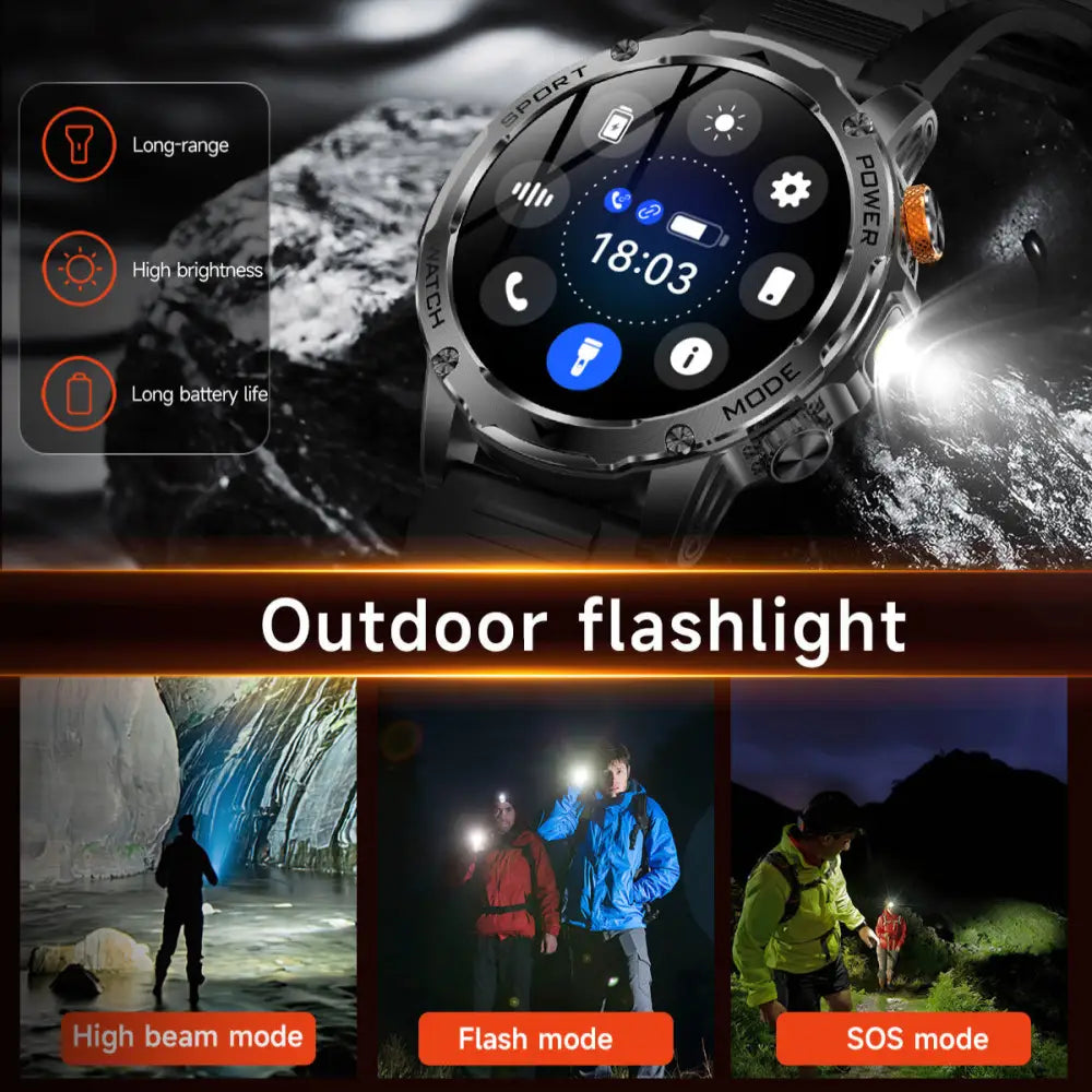 LIGE Smart Sports Watch – 1.7’’ HD Screen 15-Day Battery Wireless Calls (6 designs available) - TWS
