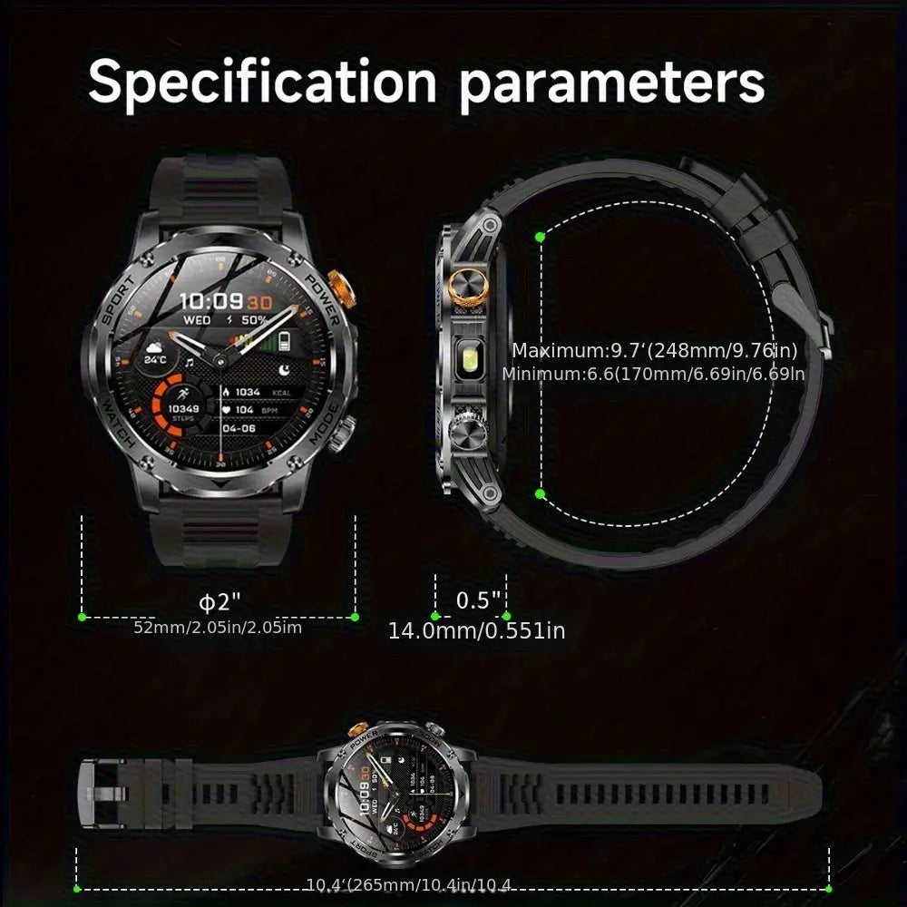 LIGE Smart Sports Watch – 1.7’’ HD Screen 15-Day Battery Wireless Calls (6 designs available) - TWS