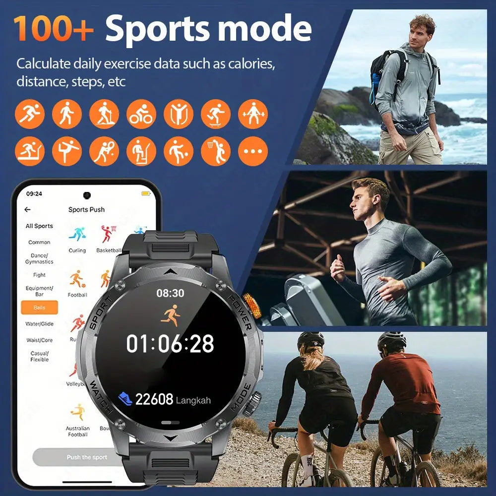 LIGE Smart Sports Watch – 1.7’’ HD Screen 15-Day Battery Wireless Calls (6 designs available) - TWS