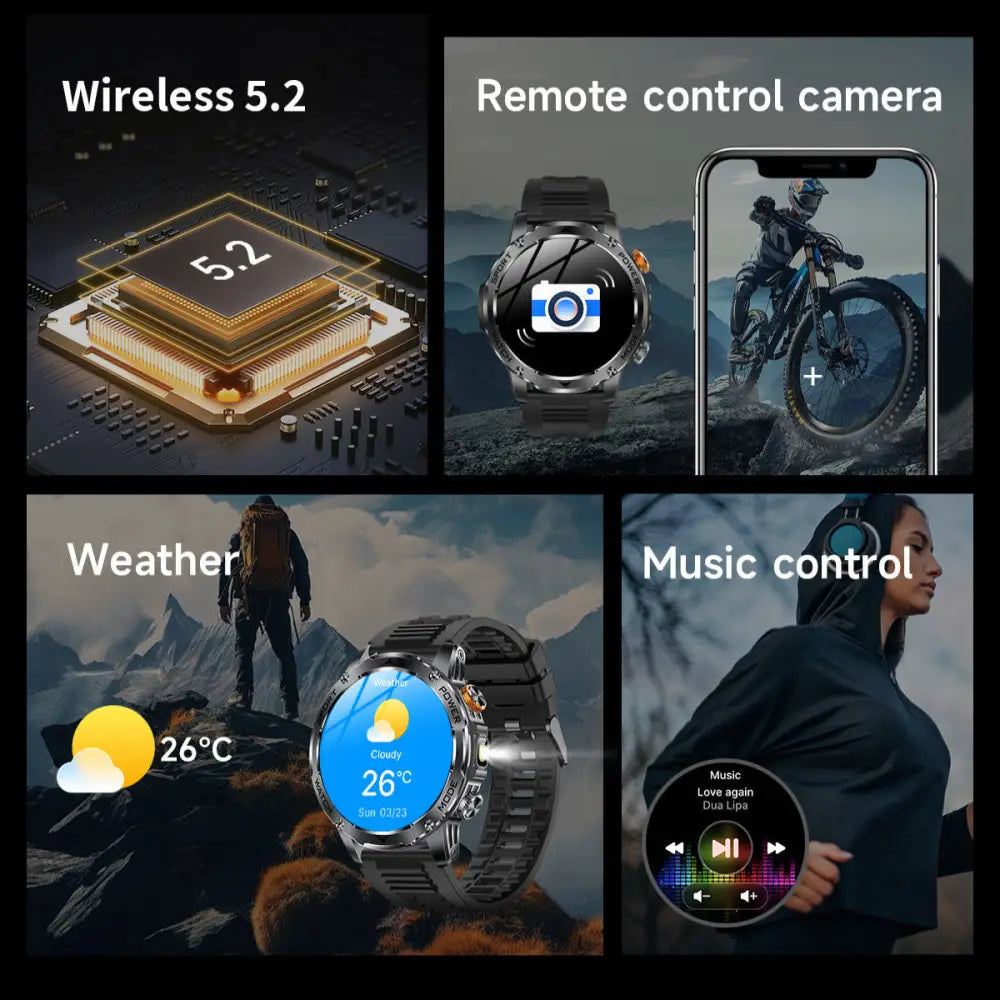 LIGE Smart Sports Watch – 1.7’’ HD Screen 15-Day Battery Wireless Calls (6 designs available) - TWS
