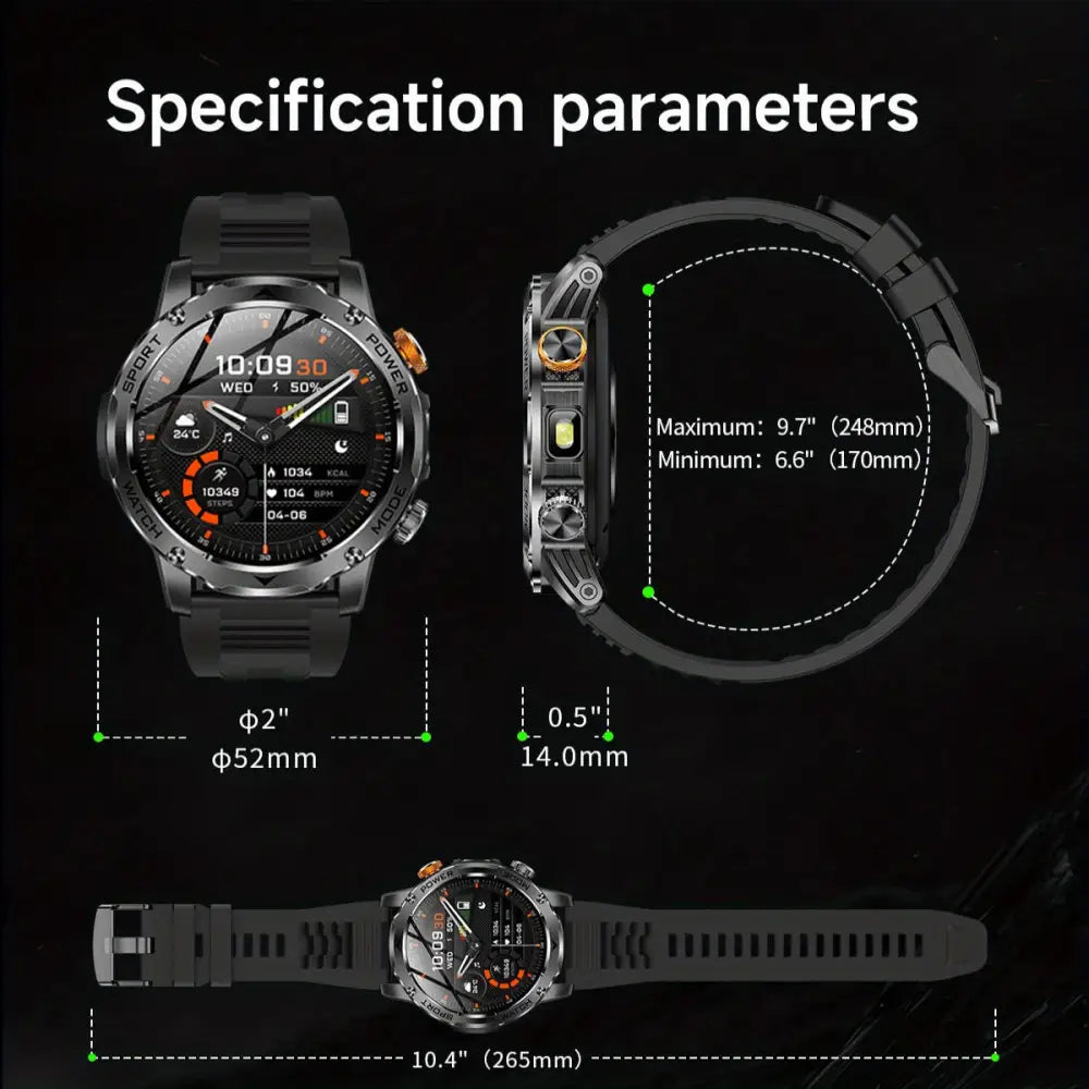 LIGE Smart Sports Watch – 1.7’’ HD Screen 15-Day Battery Wireless Calls (6 designs available) - TWS