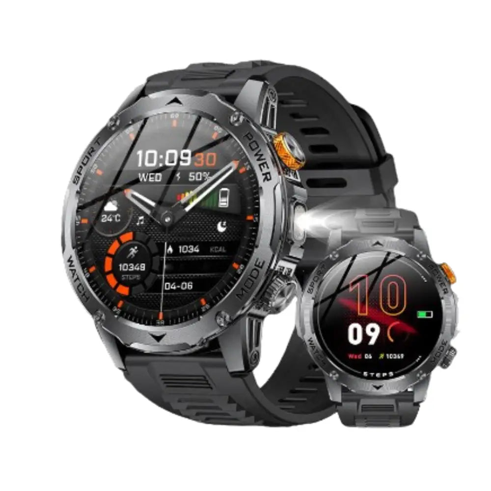 LIGE Smart Sports Watch – 1.7’’ HD Screen 15-Day Battery Wireless Calls (6 designs available) - Black - TWS