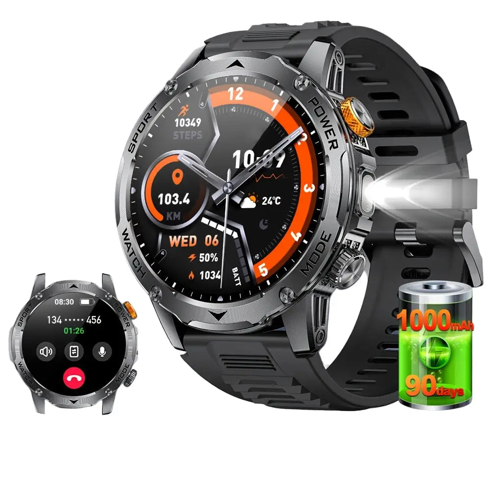 LIGE Smart Sports Watch – 1.7’’ HD Screen 15-Day Battery Wireless Calls (6 designs available) - TWS
