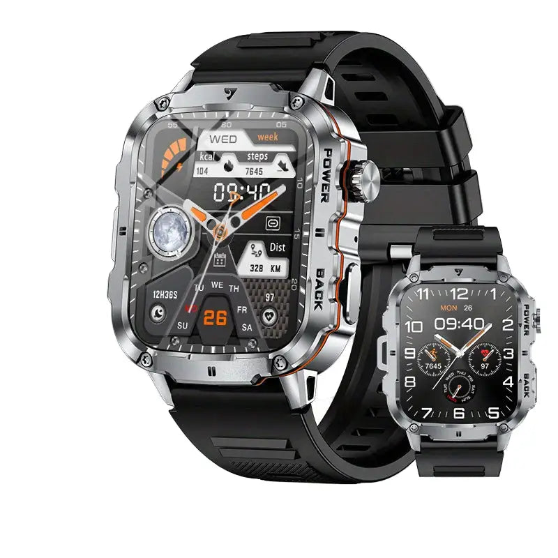 LIGE Smart Sports Watch – HD Touch Screen with Call Function (8 models available) - Black Silicone Band-I - TWS