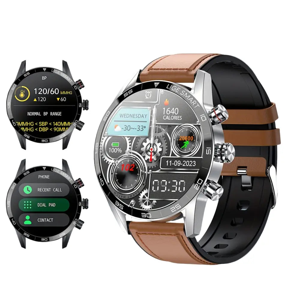 LIGE Smart Watch – Full Touch Screen with Multi-Sport Modes (10 colours available) - Silvery - TWS