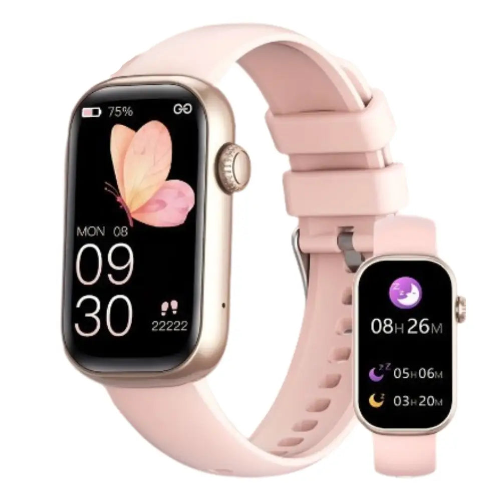 LIGE Smart Watch – HD TFT Display with Wireless Calls 100+ Sports Modes (available in 3 colours) - Pink - TWS