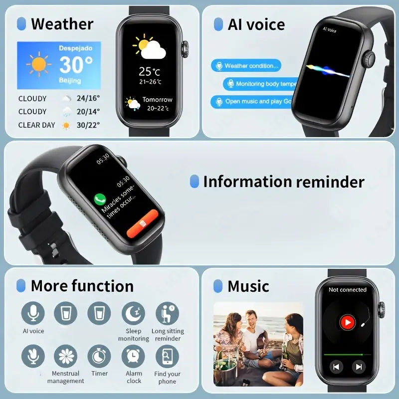 LIGE Smart Watch – HD TFT Display with Wireless Calls 100+ Sports Modes (available in 3 colours) - TWS