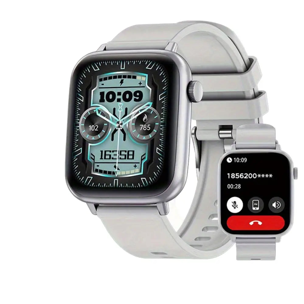 LIGE Smart Watch – HD TFT Screen Wireless Calls 128+ Sports Modes - Gray-Silicone - TWS