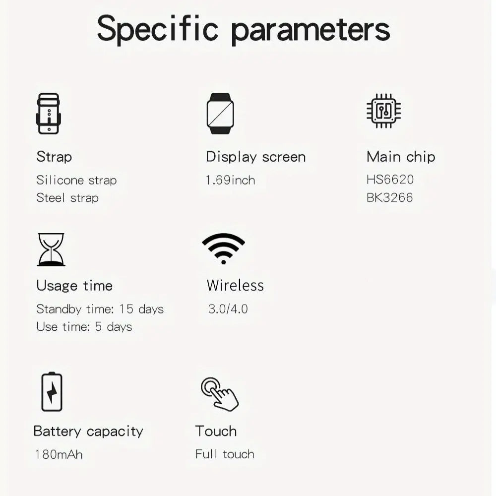 LIGE Smart Watch – Make/Answer Calls Custom Wallpaper Music Control (4 colours available) - TWS