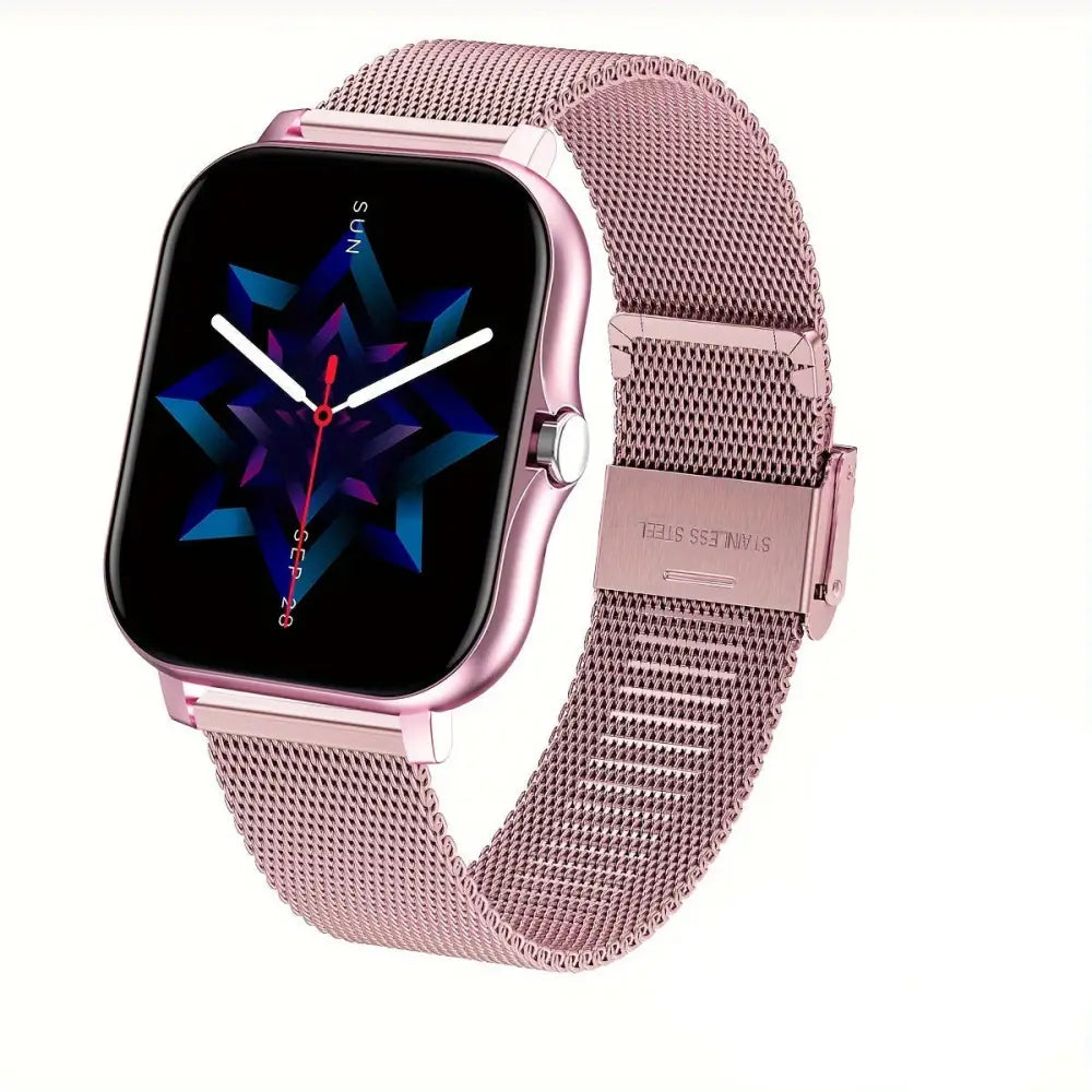 LIGE Smart Watch – Make/Answer Calls Custom Wallpaper Music Control (4 colours available) - Pink - TWS