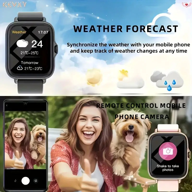 LIGE Smart Watch – Make/Answer Calls Custom Wallpaper Music Control (4 colours available) - TWS