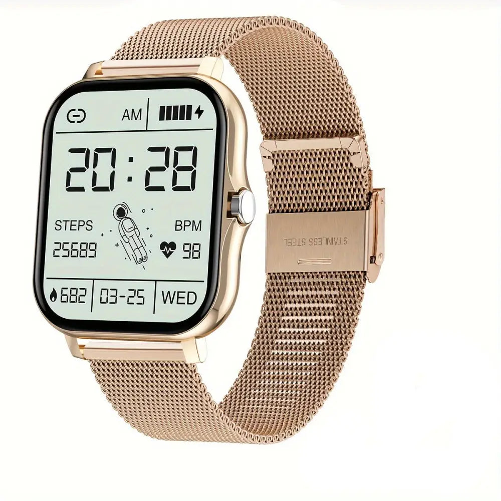 LIGE Smart Watch – Make/Answer Calls Custom Wallpaper Music Control (4 colours available) - Golden - TWS