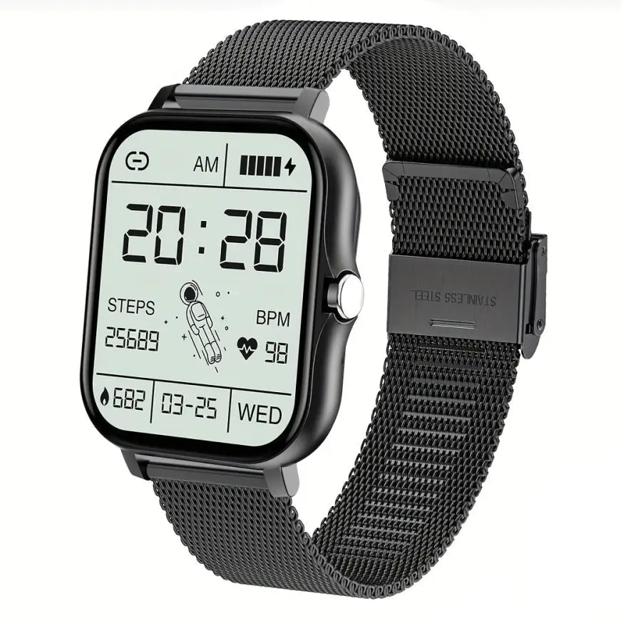 LIGE Smart Watch – Make/Answer Calls Custom Wallpaper Music Control (4 colours available) - Black - TWS