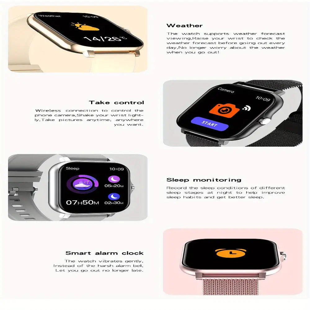 LIGE Smart Watch – Ultra-Thin Design with Wireless Calls (8 colours available) - TWS