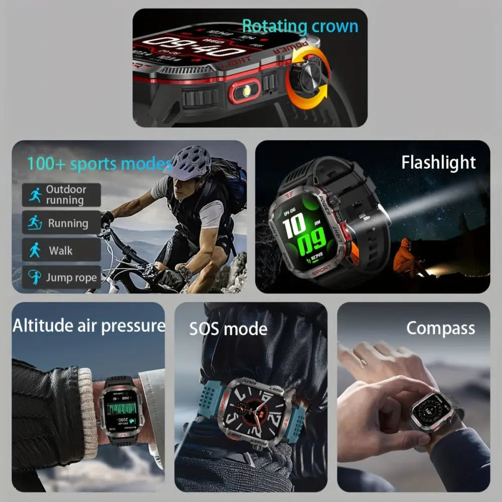 LIGE Smartwatch – HD Touch Display Wireless Calls Notifications Pedometer & Long Battery Life - Green - TWS