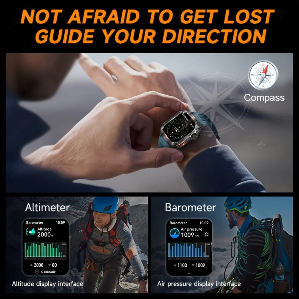 LIGE Smartwatch – HD Touch Display Wireless Calls Notifications Pedometer & Long Battery Life - Green - TWS