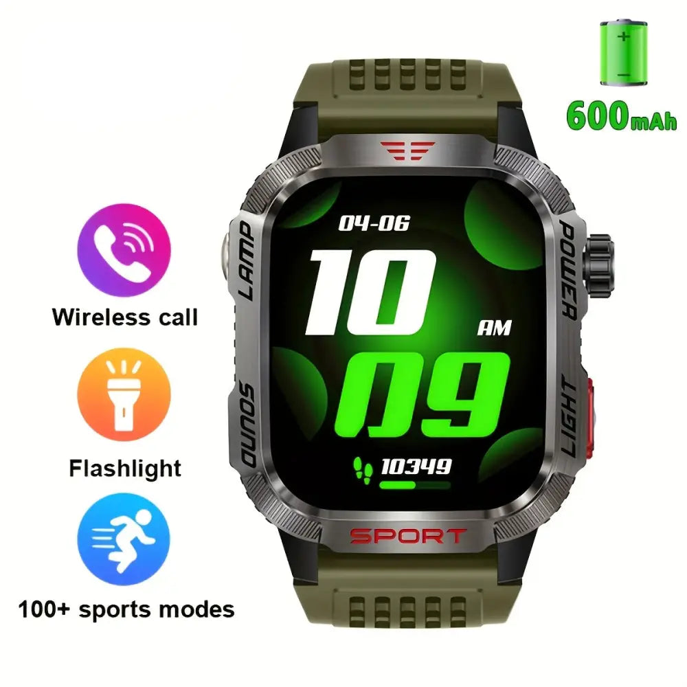 LIGE Smartwatch – HD Touch Display Wireless Calls Notifications Pedometer & Long Battery Life - Green - TWS
