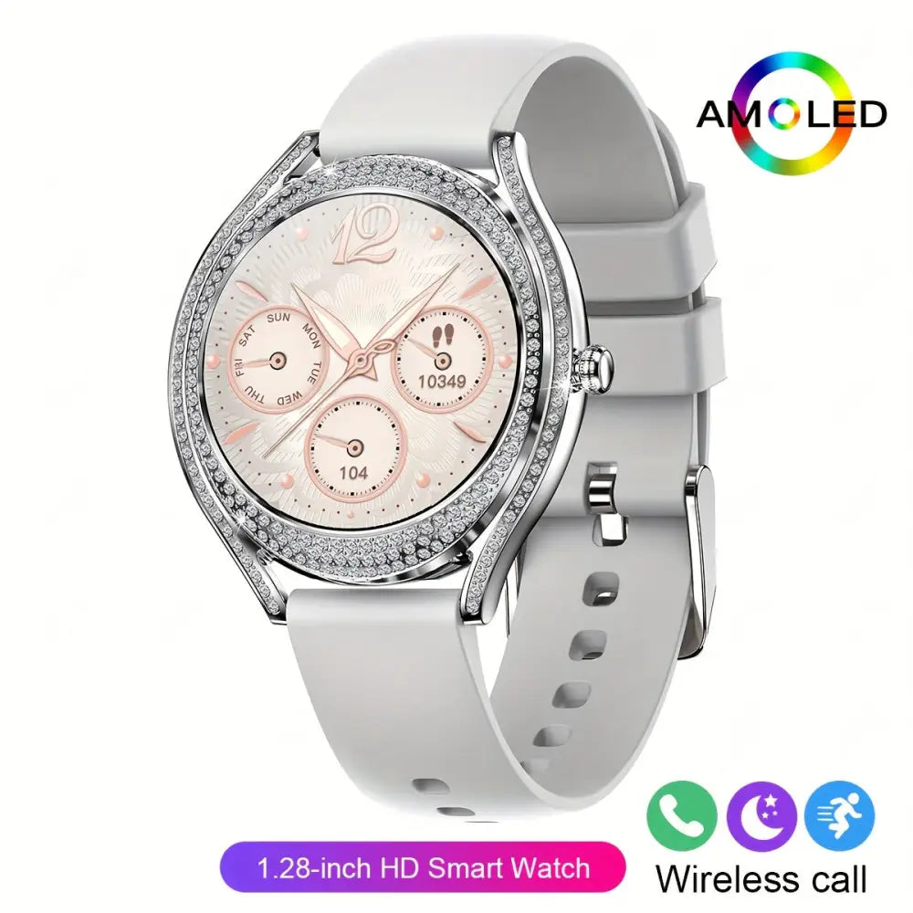 LIGE Women’s Smartwatch – 3.25cm AMOLED Fitness Tracker with 100+ Sports Modes (3 colours available) - Grey - TWS