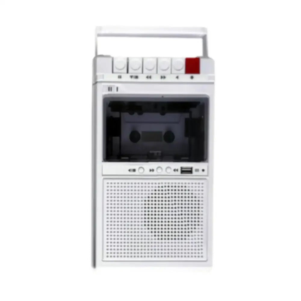 Lightweight Cassette Player with Stereo Speakers (available in Black & White) - White / Portable Cassette Player - SS