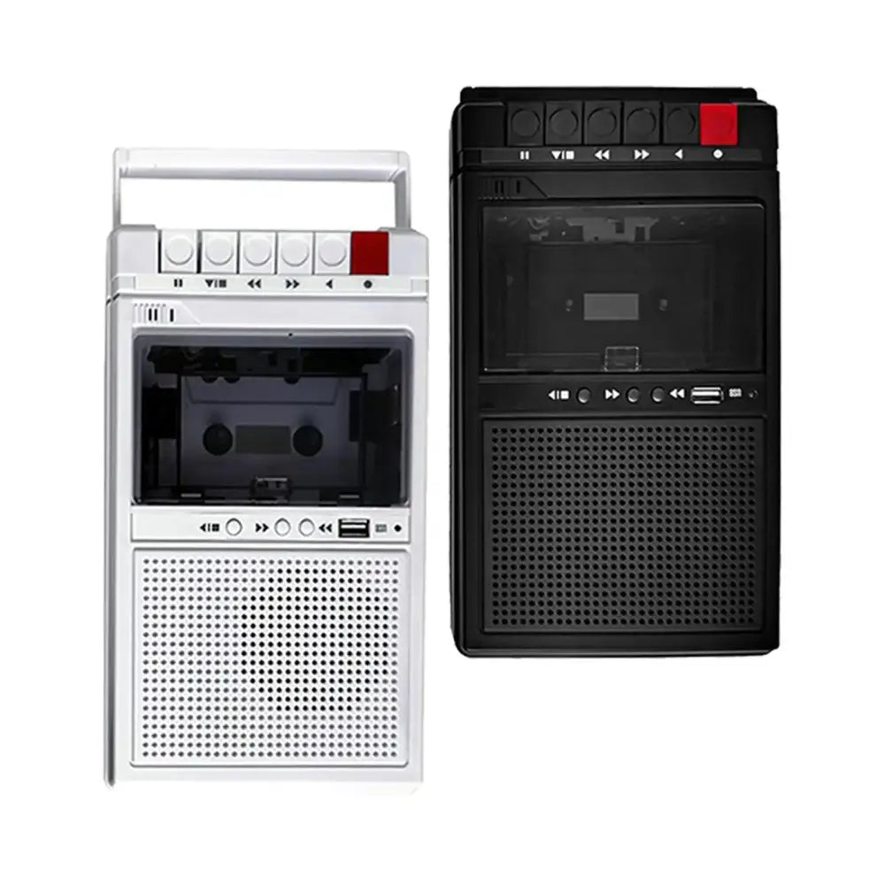 Lightweight Cassette Player with Stereo Speakers (available in Black & White) - SS