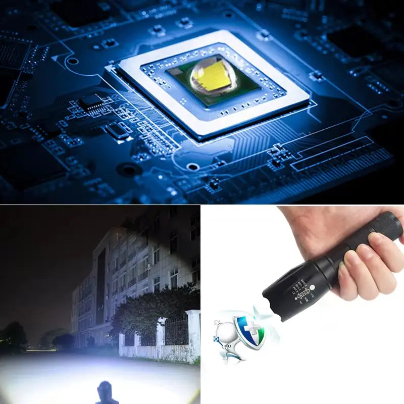Litwod XML T6 LED Rechargeable Flashlight