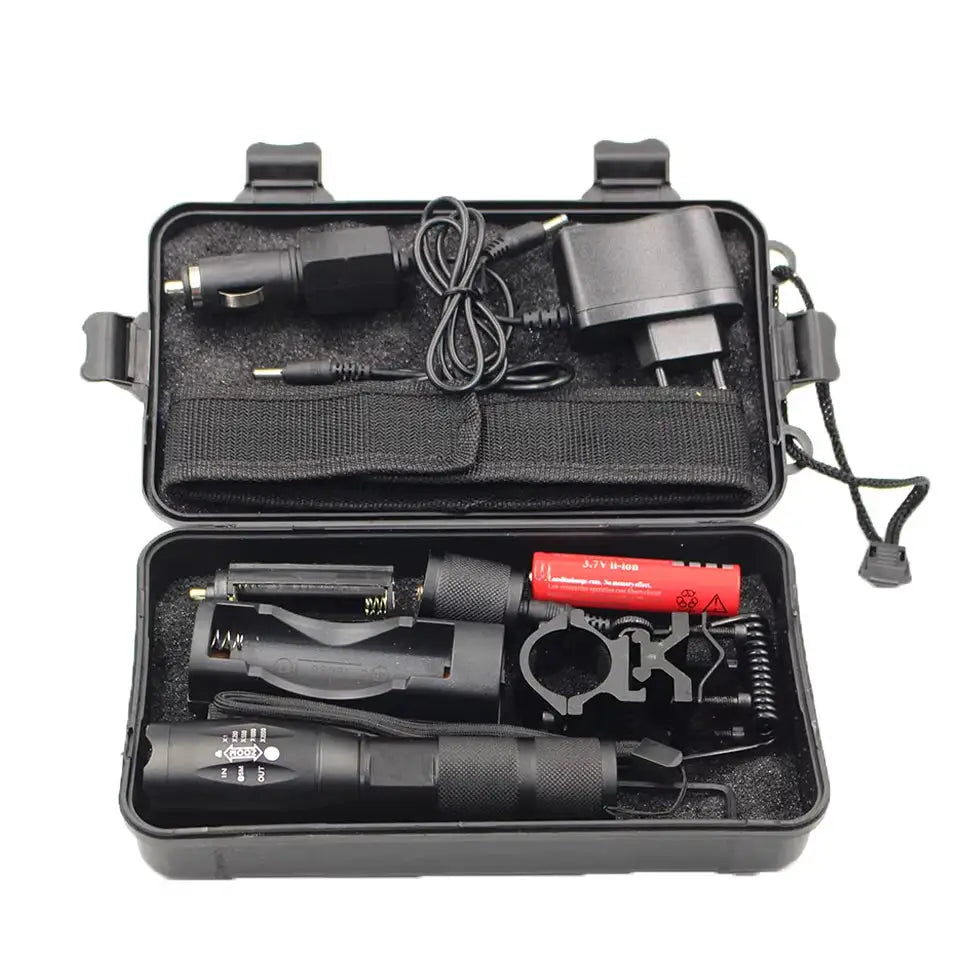 Litwod XML T6 LED Rechargeable Flashlight - Package H / L2-8000 Lumens