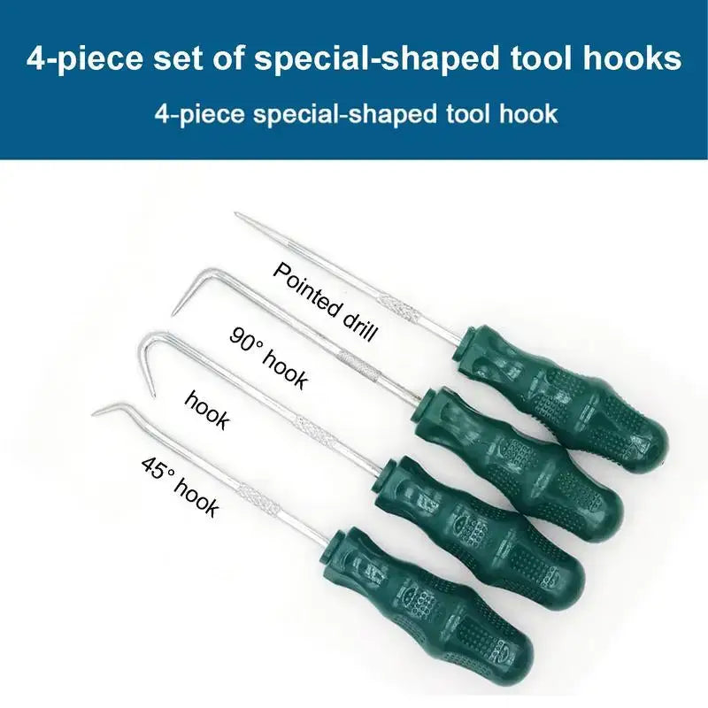 Locksmith Pick Set 4PCS Hook And Pick Set For Automotive Precision Automotive Hook Set Offset Straight 90Pick And Hook