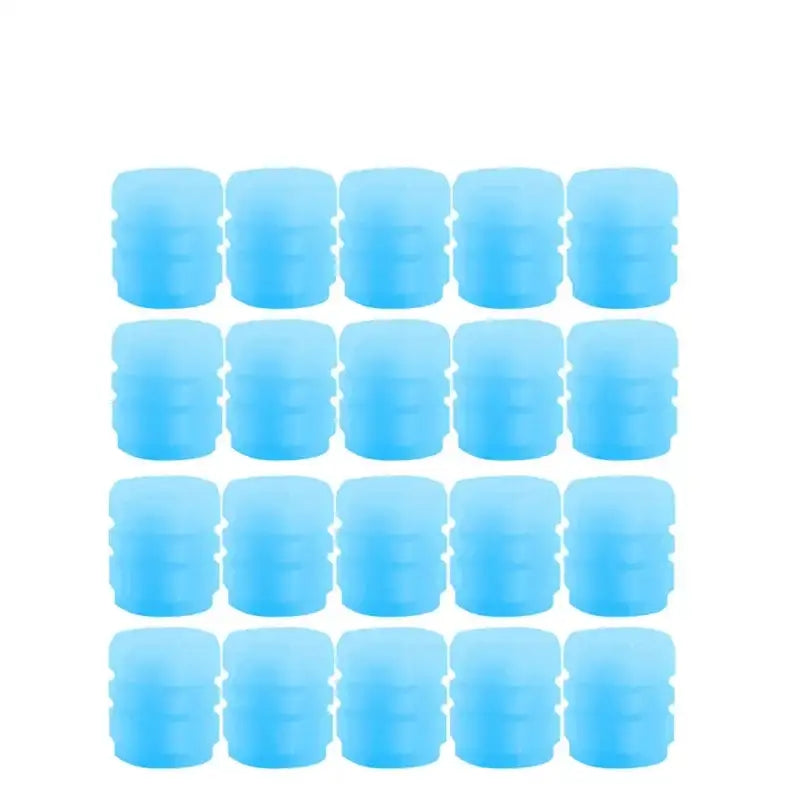 Luminous Fluorescent Tire Valve Caps - Blue 20pcs - HBC
