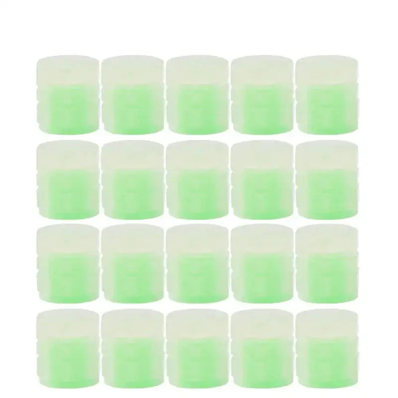 Luminous Fluorescent Tire Valve Caps - Green 20pcs - HBC