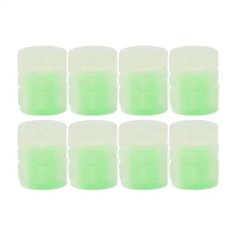 Luminous Fluorescent Tire Valve Caps - Green 8pcs - HBC