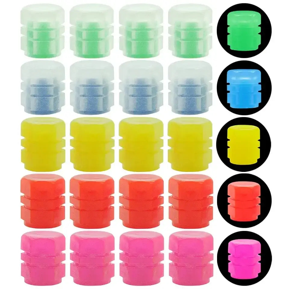 Luminous Fluorescent Tire Valve Caps - HBC