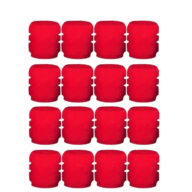 Luminous Fluorescent Tire Valve Caps - Red 16pcs - HBC