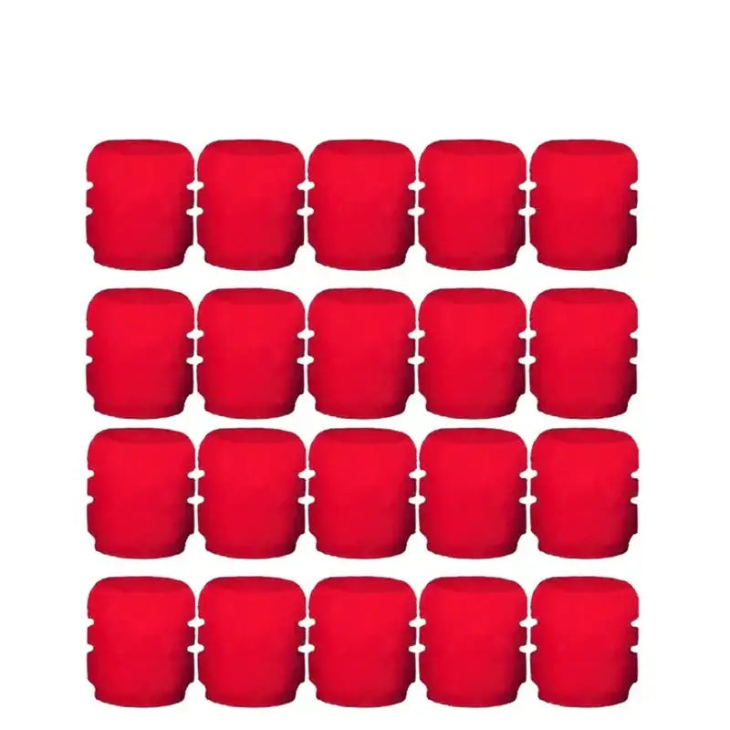Luminous Fluorescent Tire Valve Caps - Red 20pcs - HBC