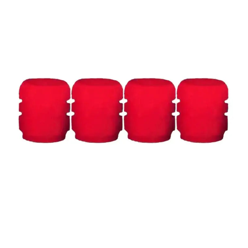 Luminous Fluorescent Tire Valve Caps - Red 4pcs - HBC