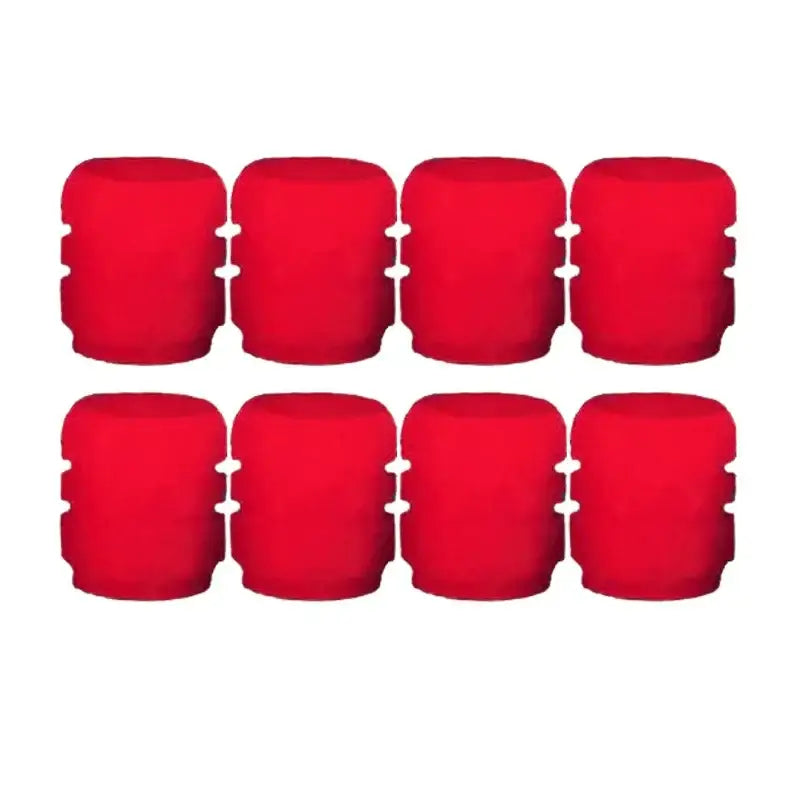 Luminous Fluorescent Tire Valve Caps - Red 8pcs - HBC