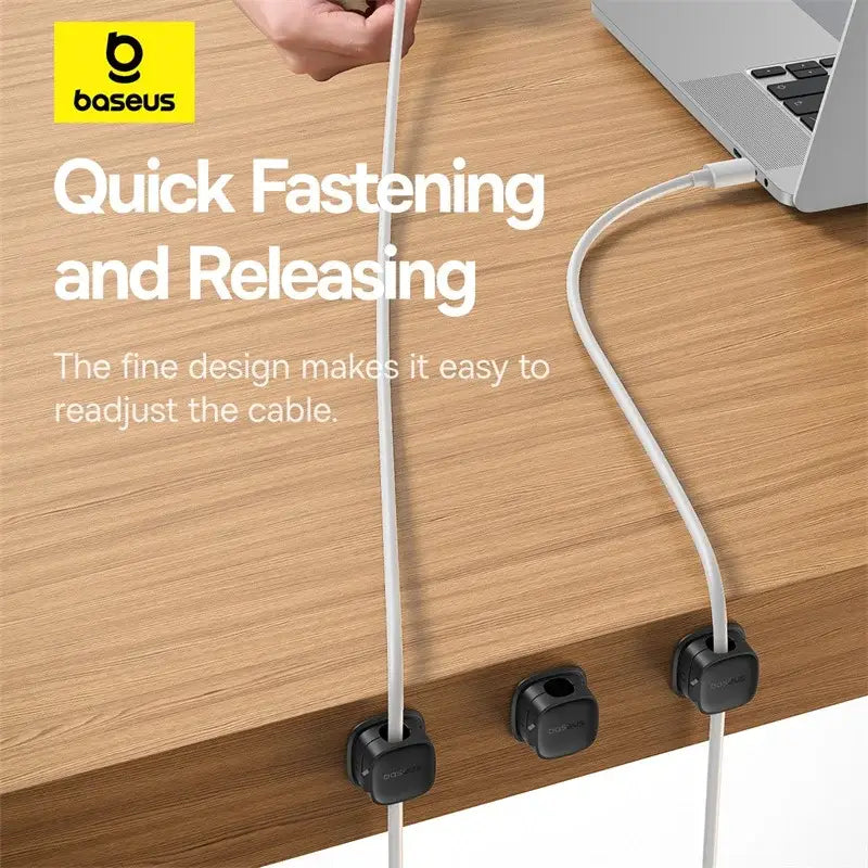 Magnetic Cable Organizer with Adjustable Cord Management