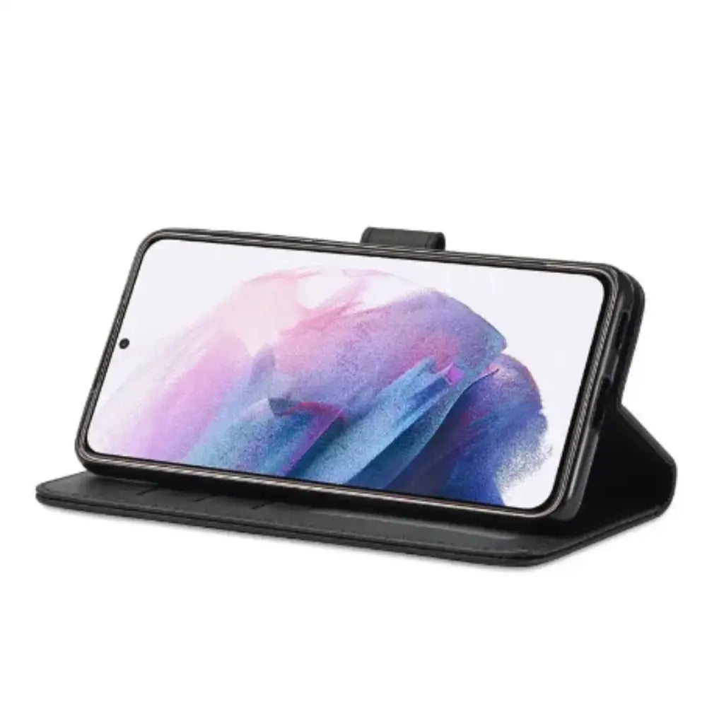 Magnetic Leather Flip Cover for Samsung Galaxy (Black)