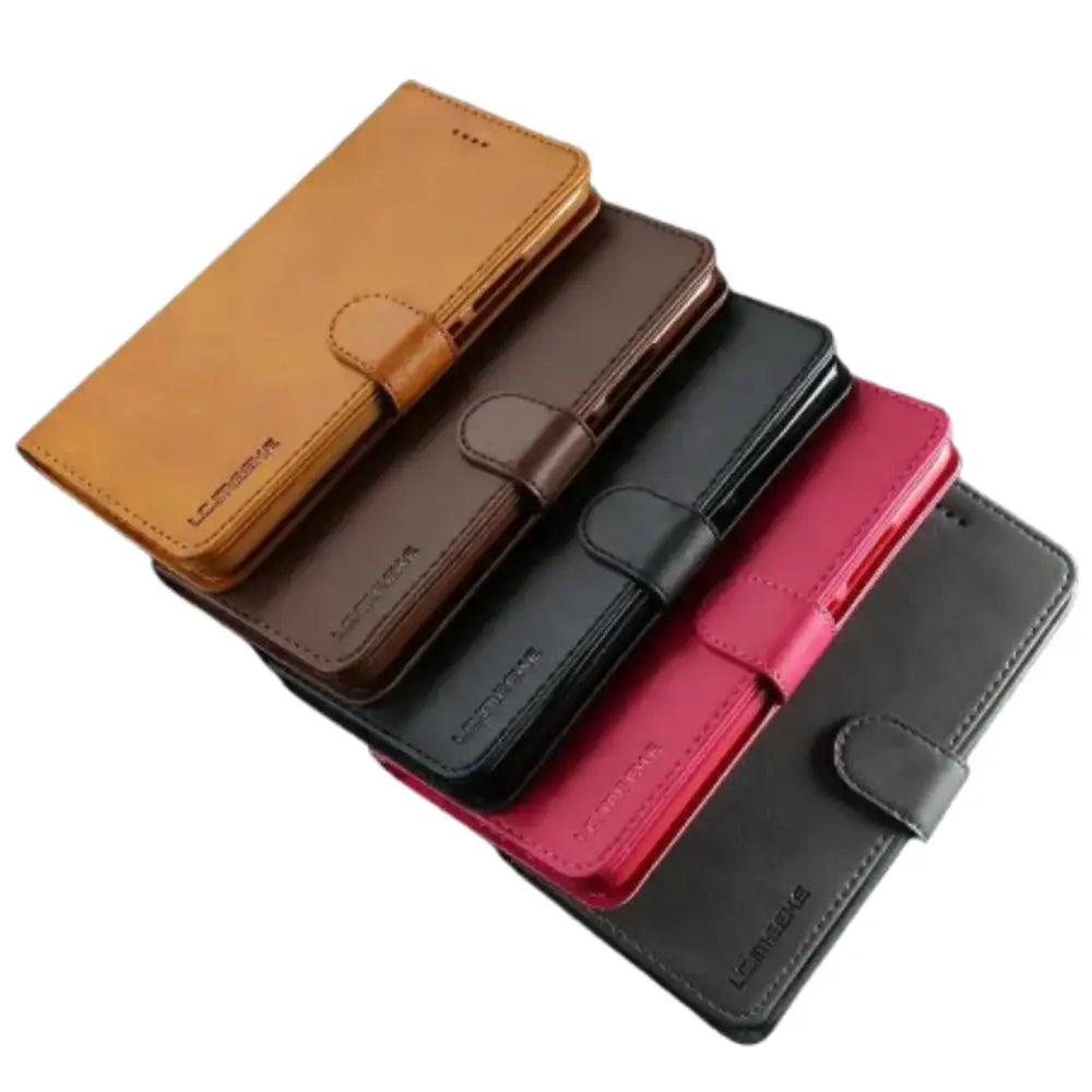 Magnetic Leather Flip Cover for Samsung Galaxy (Black)