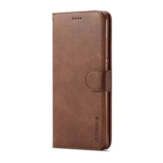 Magnetic Leather Flip Cover for Samsung Galaxy (Brown)