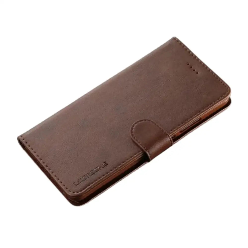 Magnetic Leather Flip Cover for Samsung Galaxy (Brown)