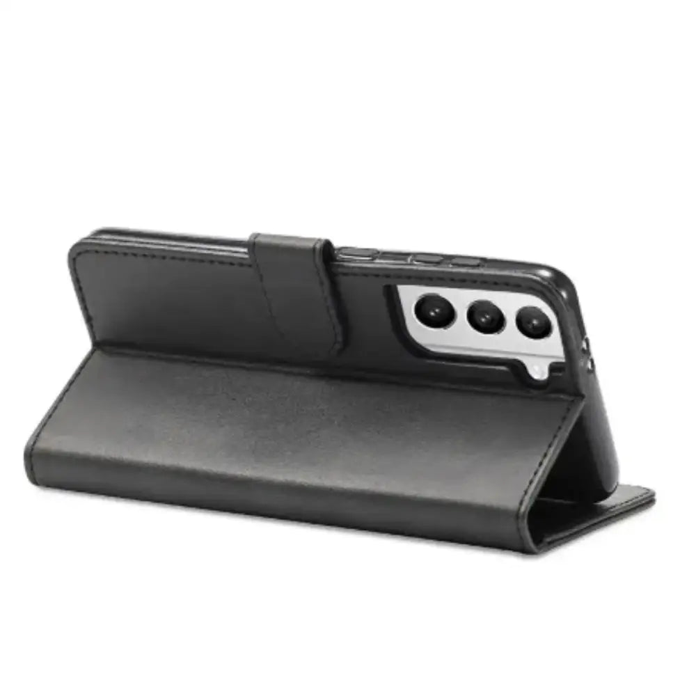 Magnetic Leather Flip Cover for Samsung Galaxy (Gray)