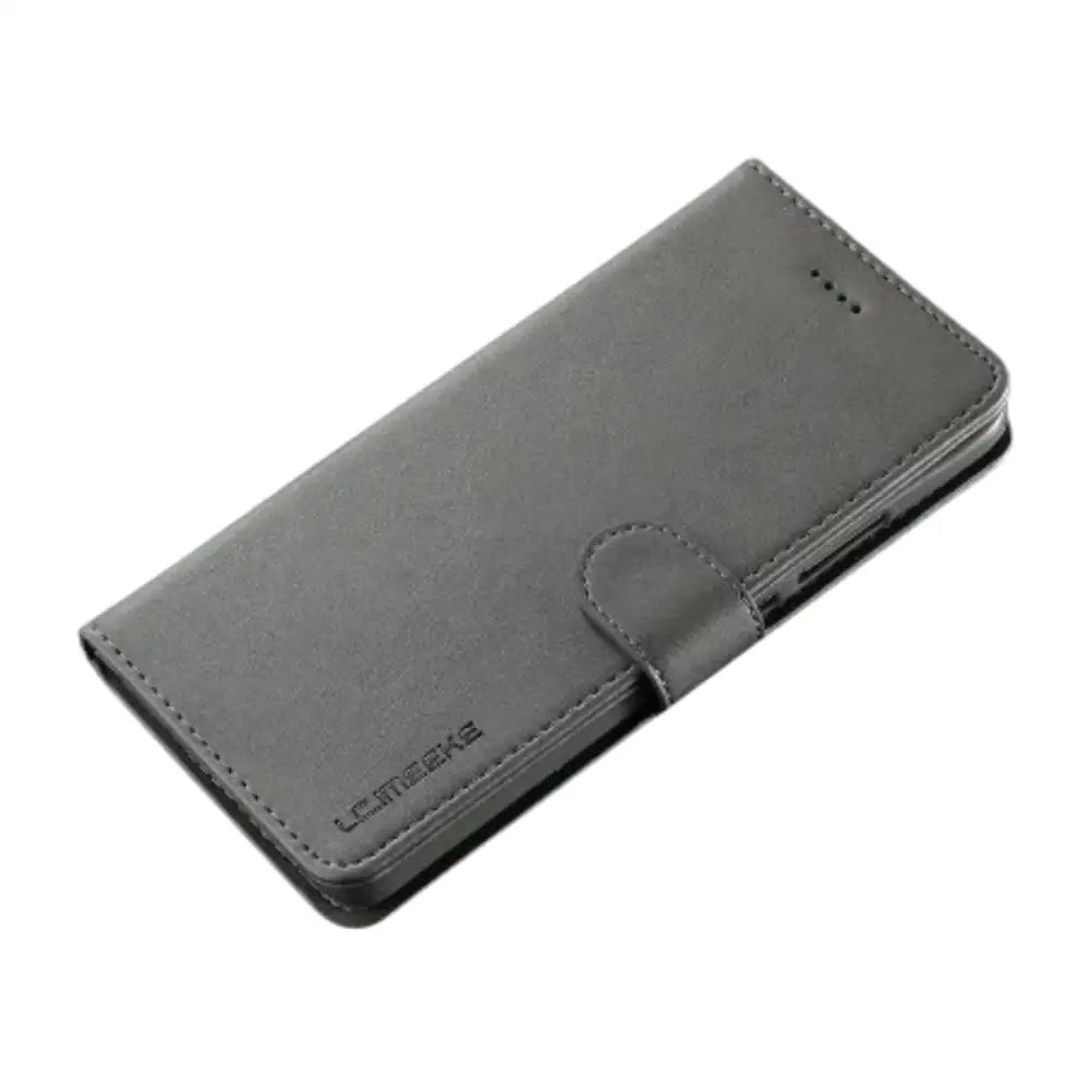 Magnetic Leather Flip Cover for Samsung Galaxy (Gray)